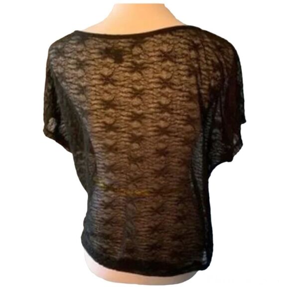 American Eagle Outfitters Women's Black Lace Top size M - Picture 2 of 6
